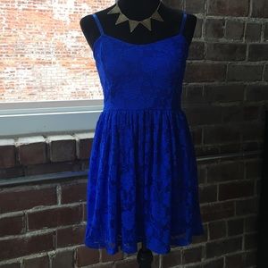 Royal blue lace dress